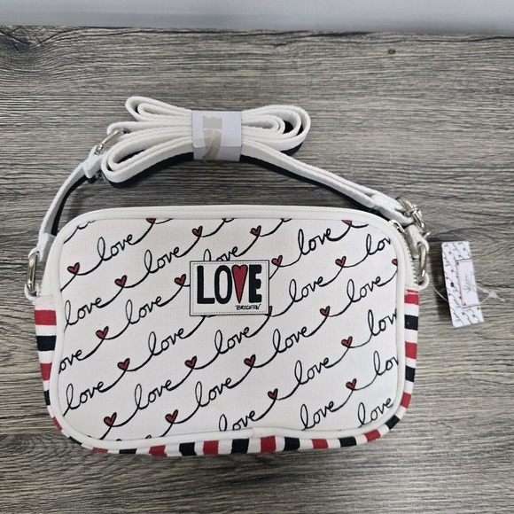 BRIGHTON Lovely "LOVE SCROLL" Canvas Crossbody Bag/Purse New‎ WITH TAGS! - Picture 8 of 8